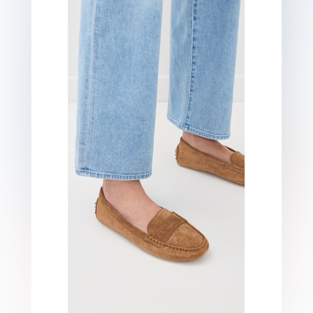 NEW Veronica Beard Jia Driving Loafer Hazelwood Suede 5